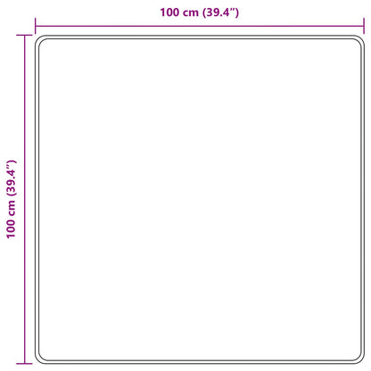 Runner Tappeto MARSA Nero 100 x 100 cm Poliestere e PVC | homemem39