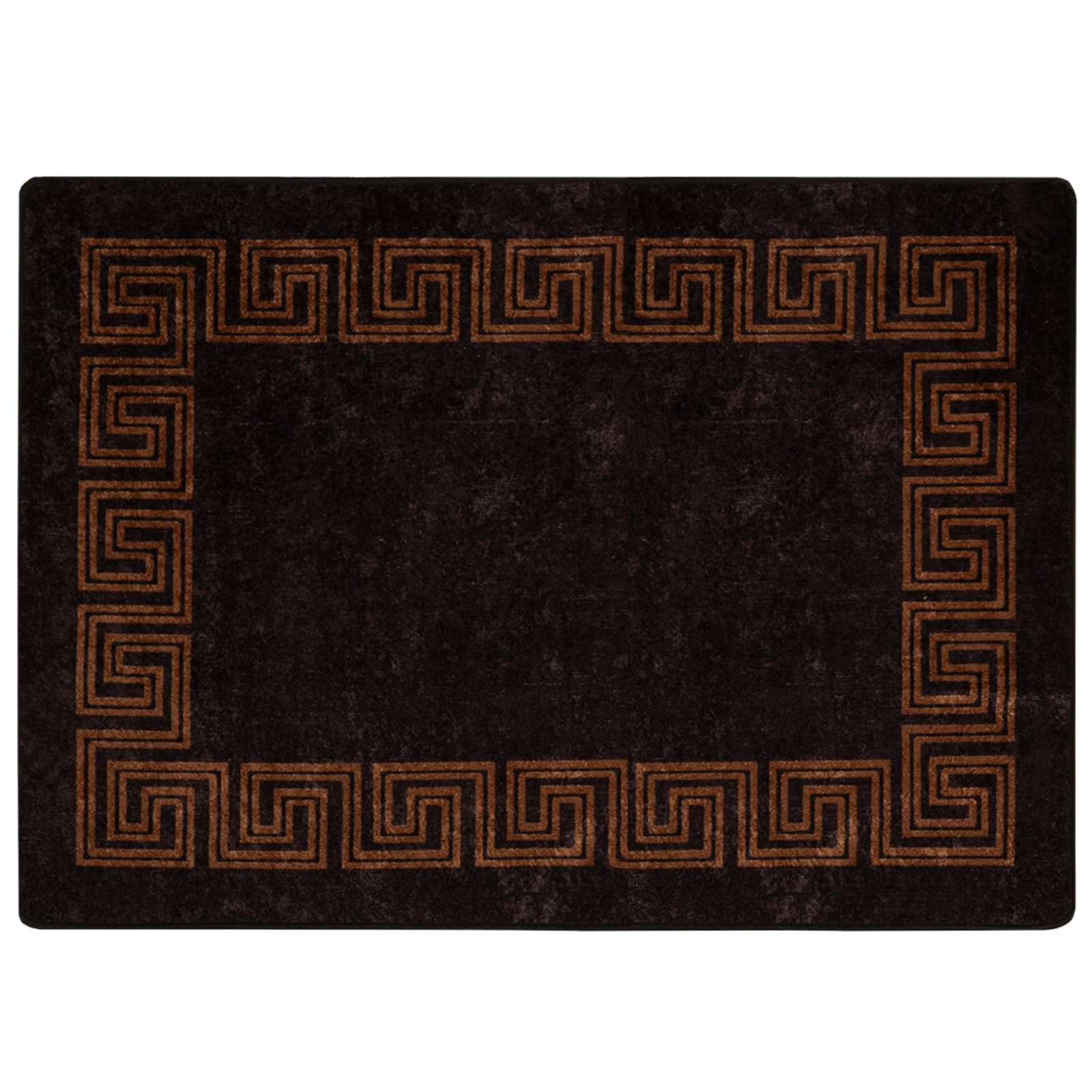 Runner Tappeto MARSA Nero 100 x 150 cm Poliestere e PVC | homemem39