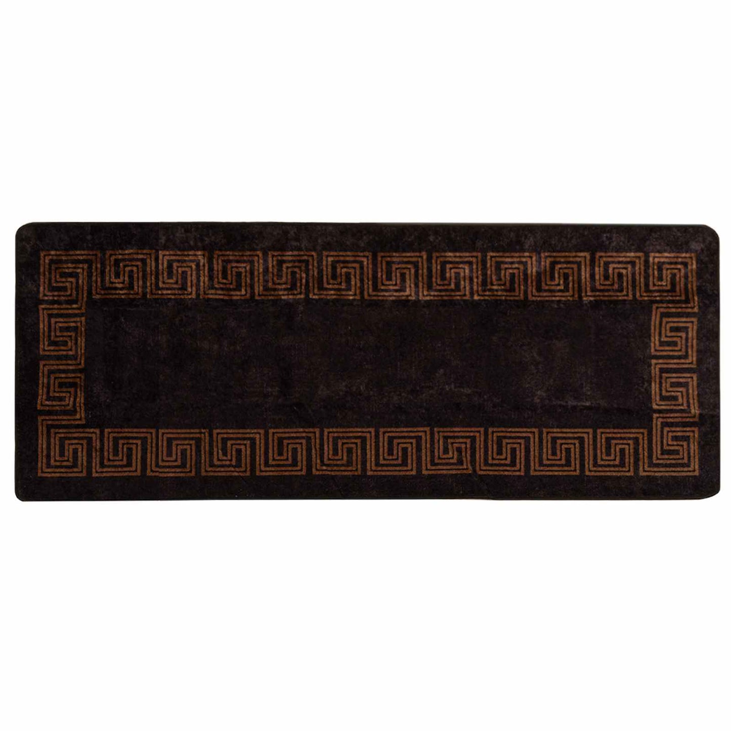 Runner Tappeto MARSA Nero 100 x 250 cm Poliestere e PVC | homemem39