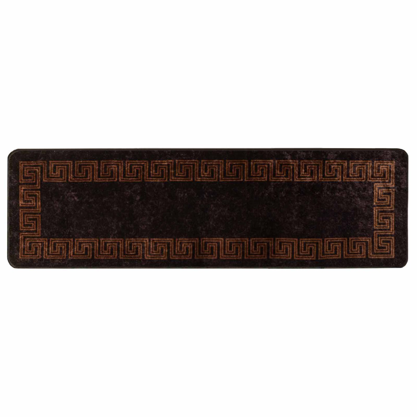 Runner Tappeto MARSA Nero 100 x 300 cm Poliestere e PVC | homemem39