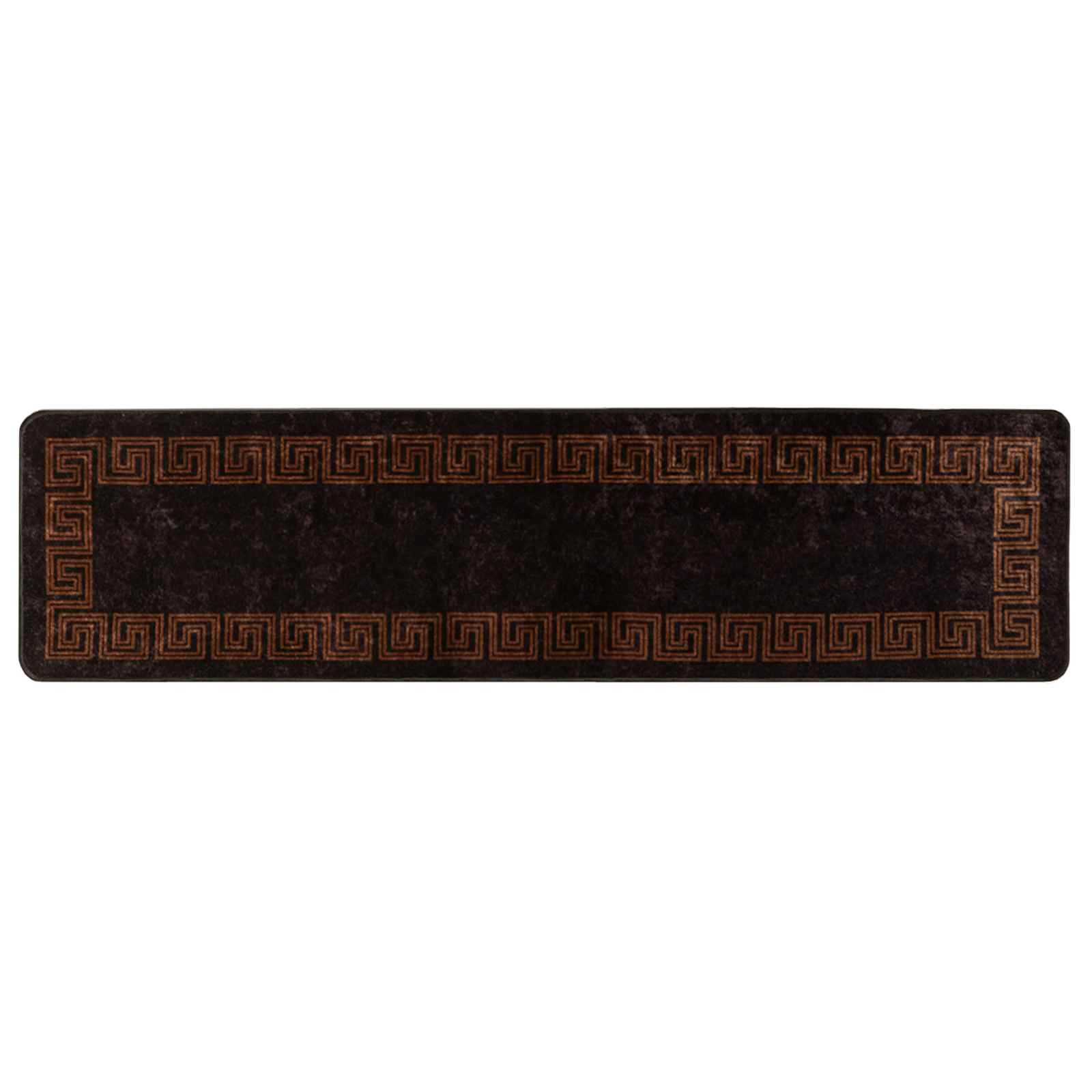 Runner Tappeto MARSA Nero 100 x 350 cm Poliestere e PVC | homemem39