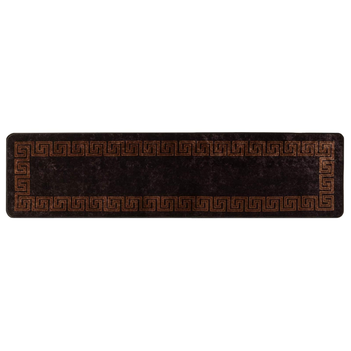Runner Tappeto MARSA Nero 100 x 400 cm Poliestere e PVC