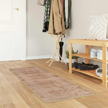Runner Tappeto MARSA Bianco 50 x 150 cm Poliestere e PVC