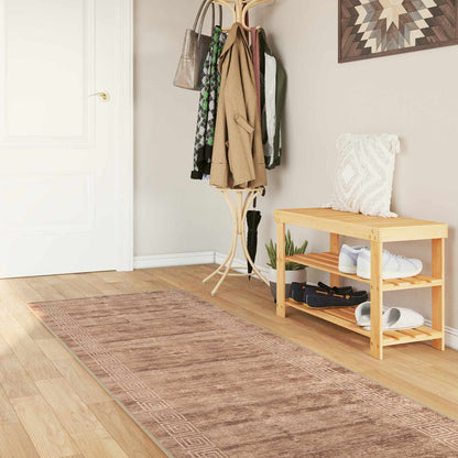 Runner Tappeto MARSA Bianco 80 x 350 cm Poliestere e PVC