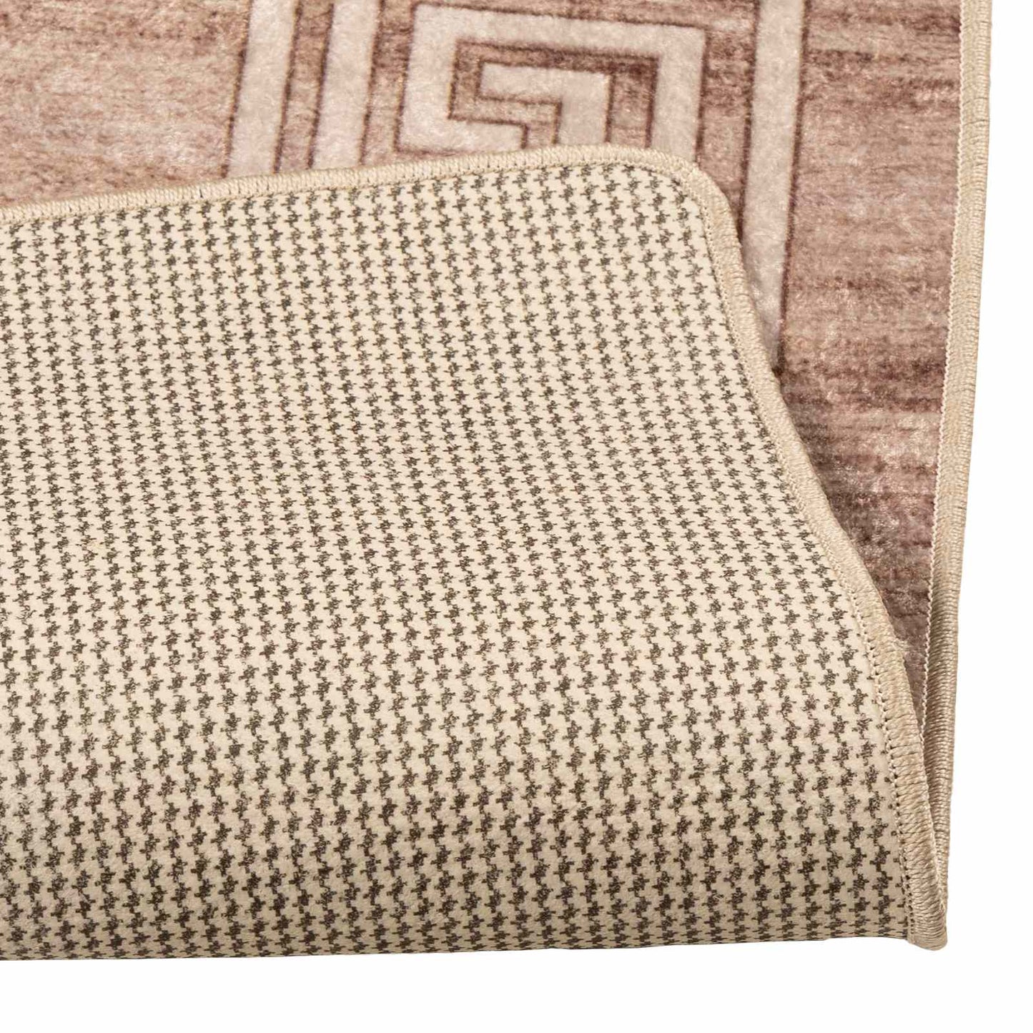 Runner Tappeto MARSA Bianco 80 x 450 cm Poliestere e PVC