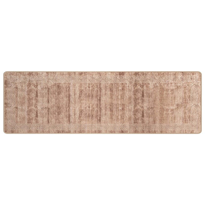Runner Tappeto MARSA Bianco 80 x 450 cm Poliestere e PVC