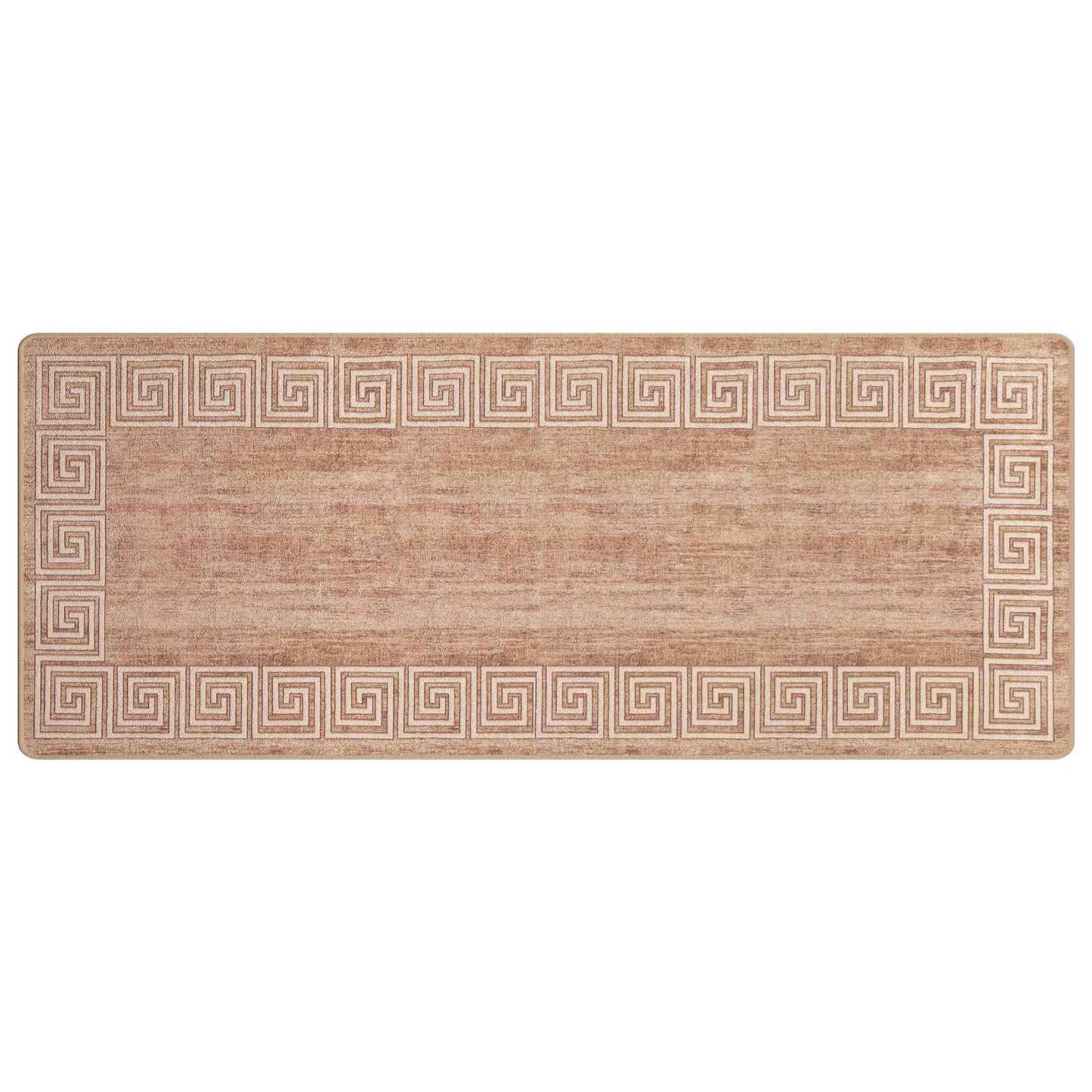 Runner Tappeto MARSA Bianco 100 x 400 cm Poliestere e PVC