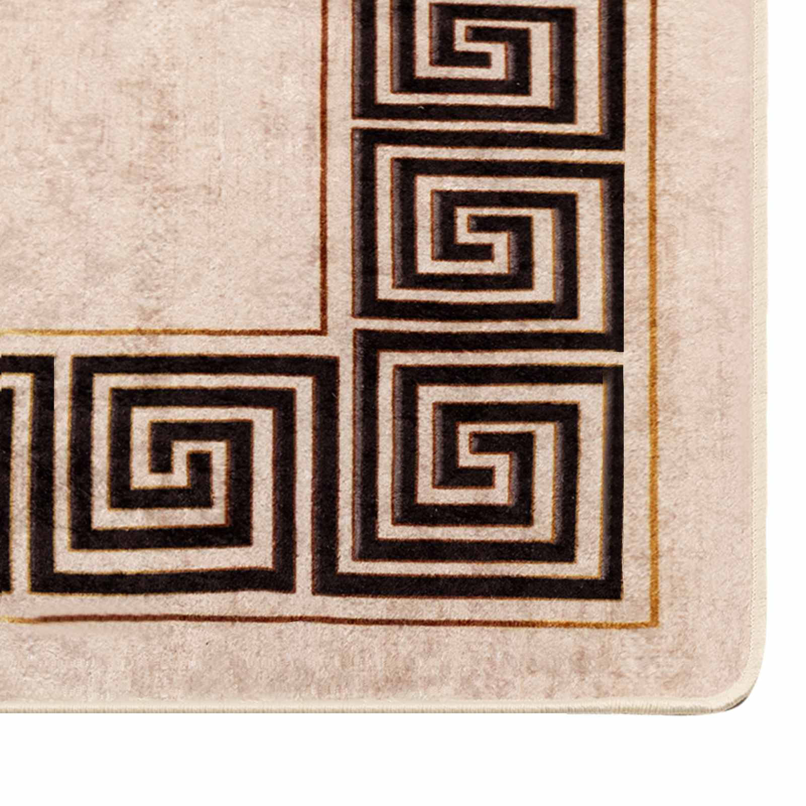 Runner Tappeto MARSA Nero 50 x 450 cm Poliestere e PVC | homemem39