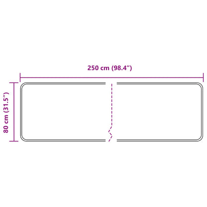Runner Tappeto MARSA Nero 80 x 250 cm Poliestere e PVC | homemem39