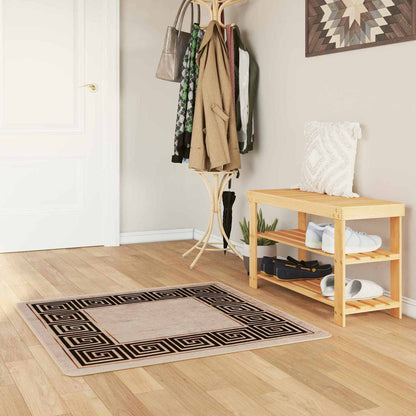 Runner Tappeto MARSA Nero 100 x 100 cm Poliestere e PVC
