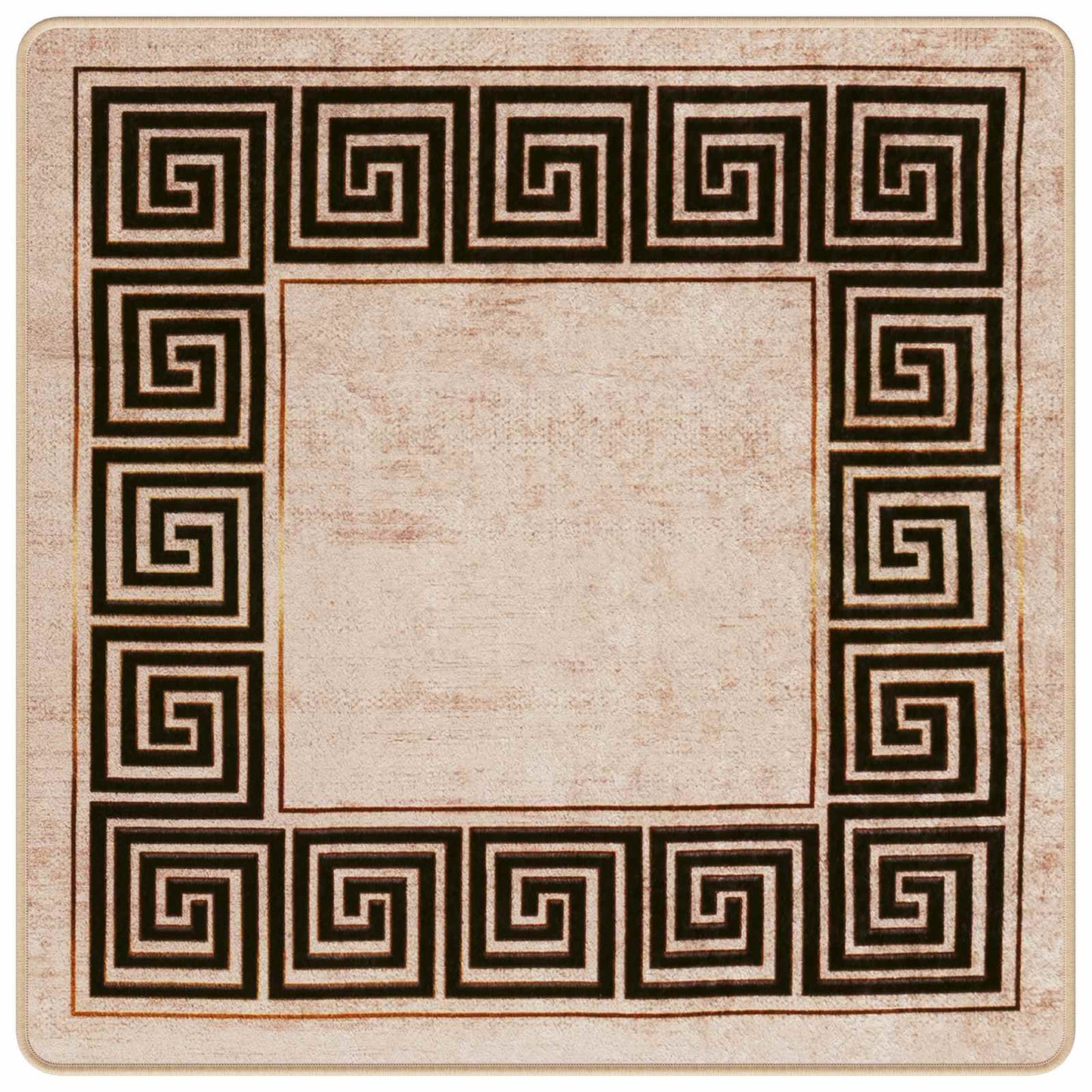 Runner Tappeto MARSA Nero 100 x 100 cm Poliestere e PVC