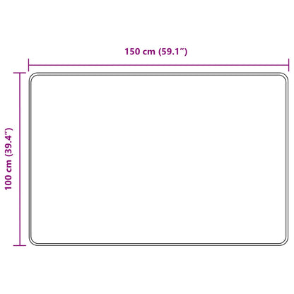 Runner Tappeto MARSA Nero 100 x 150 cm Poliestere e PVC | homemem39