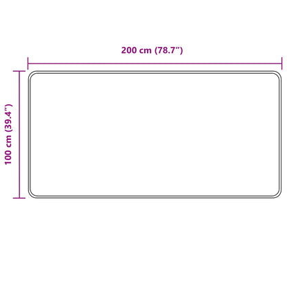Runner Tappeto MARSA Nero 100 x 200 cm Poliestere e PVC