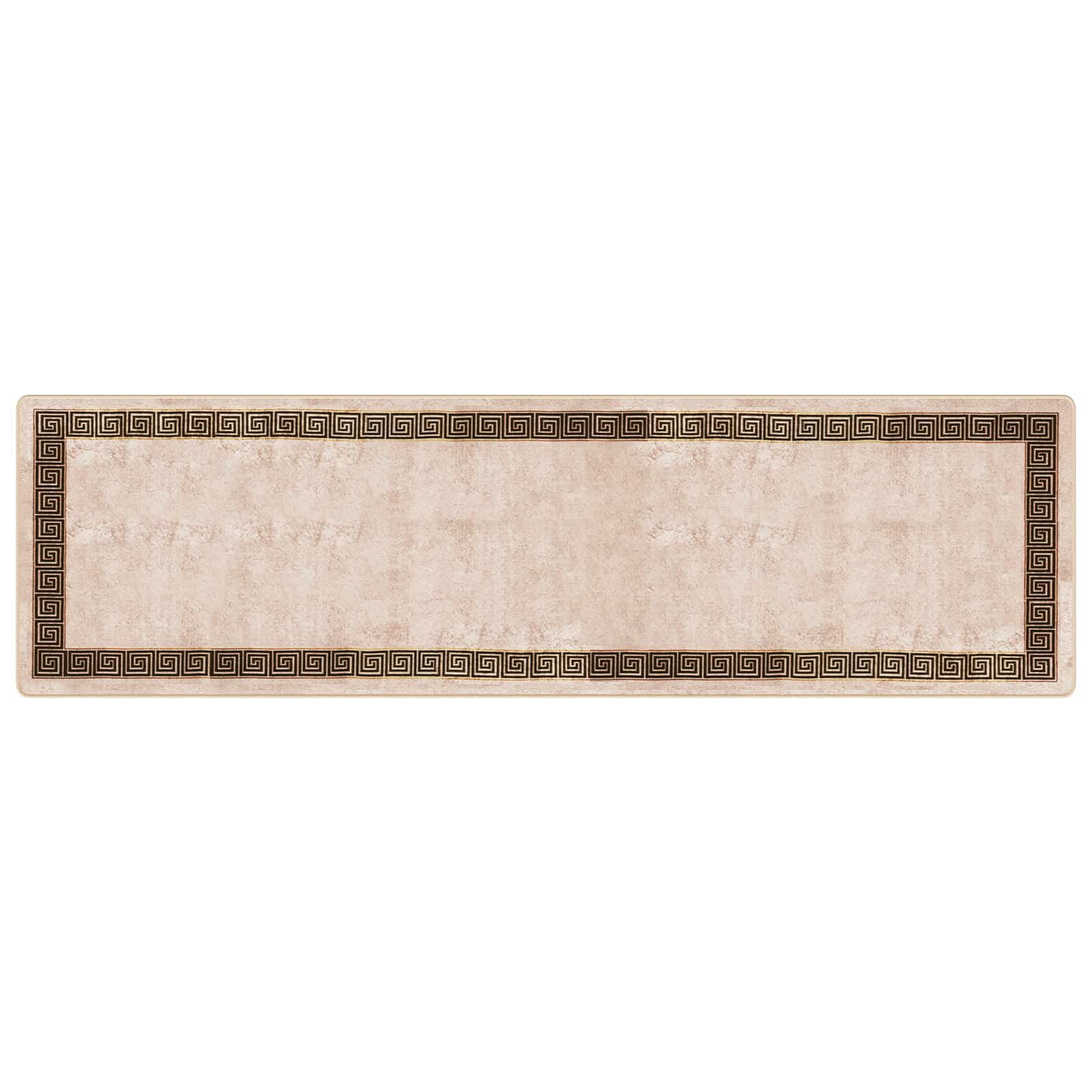 Runner Tappeto MARSA Nero 100 x 350 cm Poliestere e PVC | homemem39