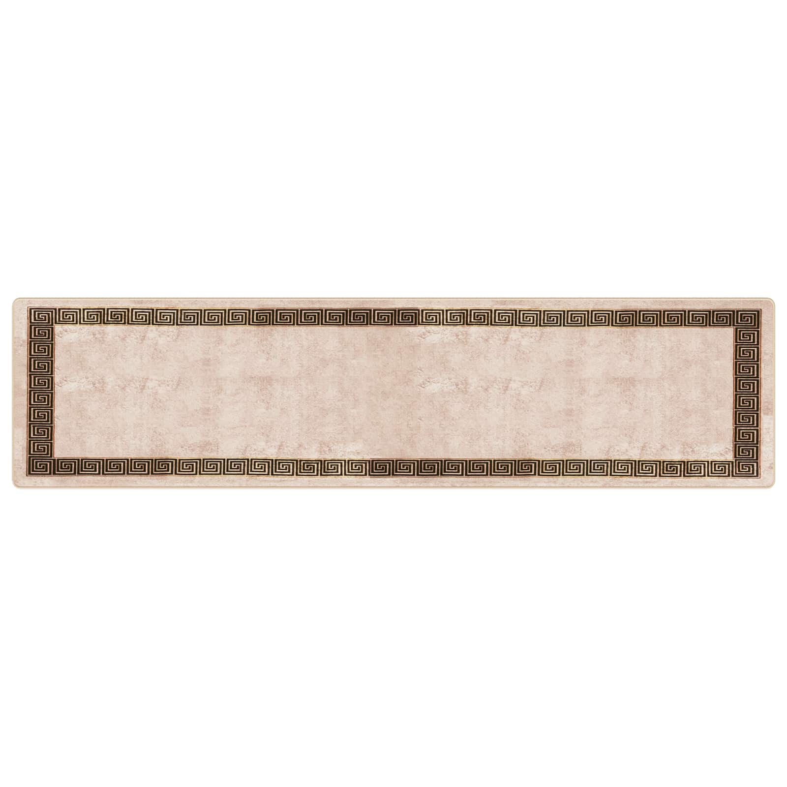 Runner Tappeto MARSA Nero 100 x 400 cm Poliestere e PVC | homemem39