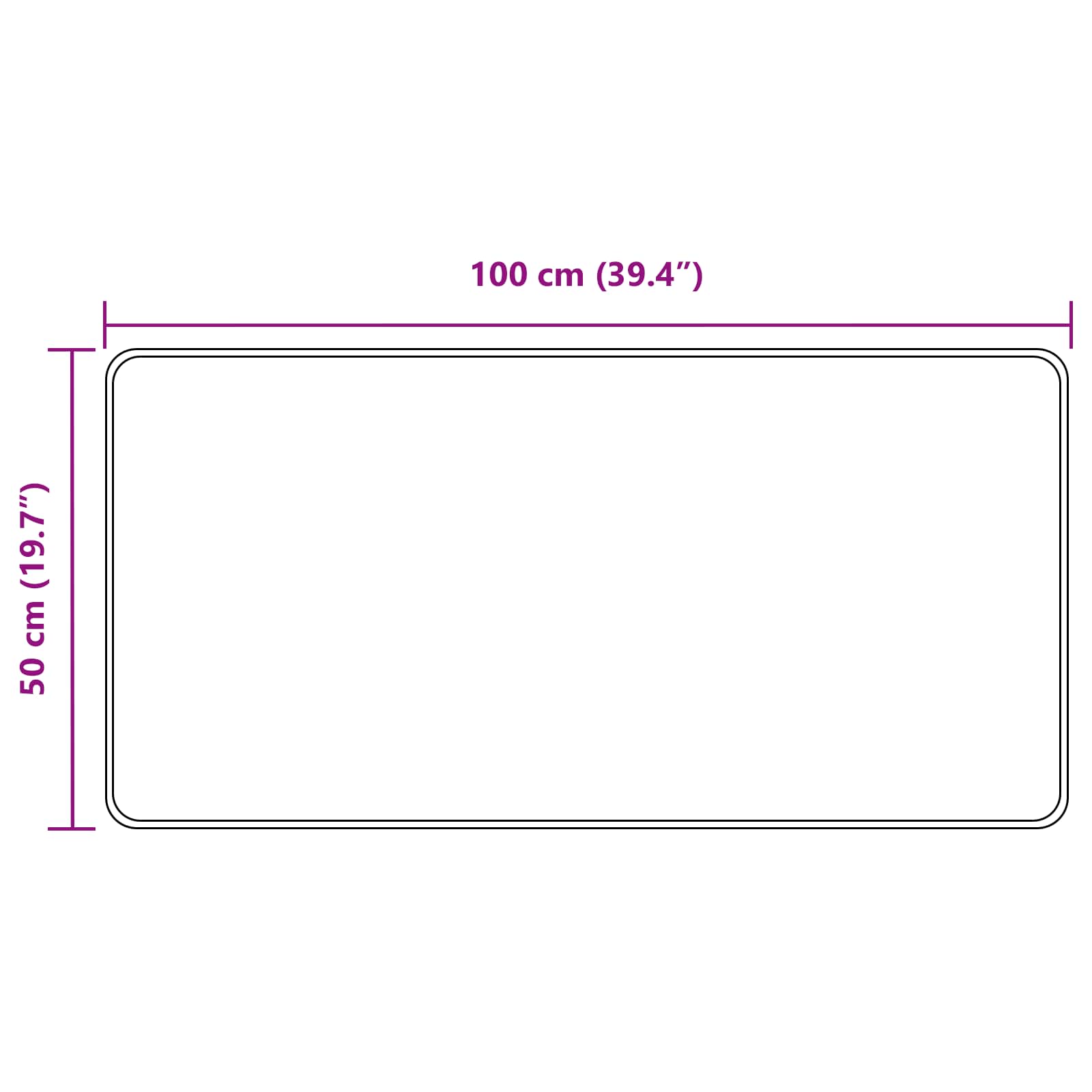 Runner Tappeto MARSA Grigio 50 x 100 cm Poliestere e PVC | homemem39