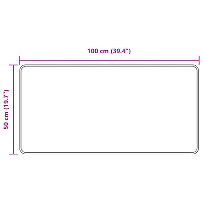Runner Tappeto MARSA Grigio 50 x 100 cm Poliestere e PVC