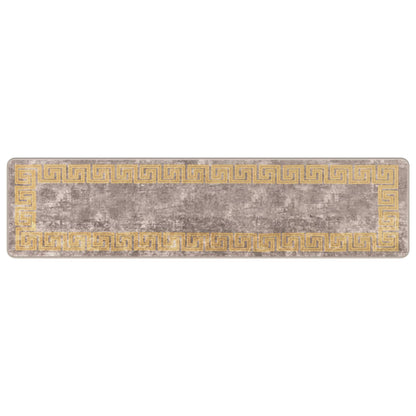 Runner Tappeto MARSA Grigio 50 x 200 cm Poliestere e PVC | homemem39