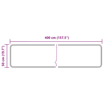 Runner Tappeto MARSA Grigio 50 x 400 cm Poliestere e PVC | homemem39