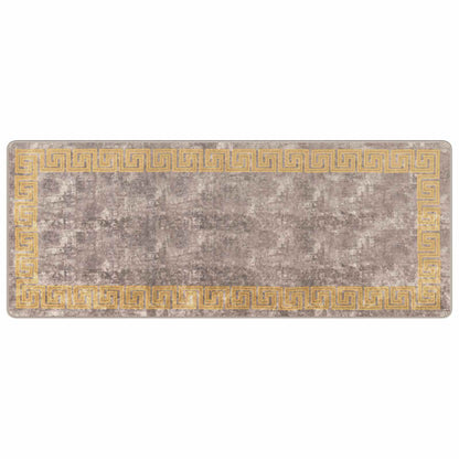 Runner Tappeto MARSA Grigio 80 x 200 cm Poliestere e PVC