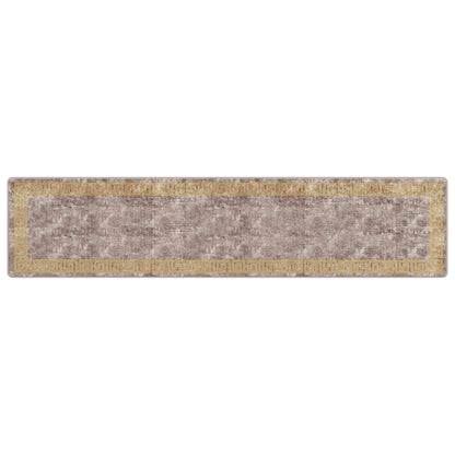 Runner Tappeto MARSA Grigio 80 x 350 cm Poliestere e PVC
