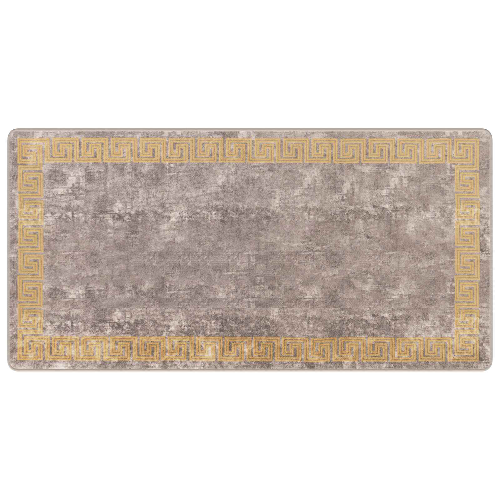 Runner Tappeto MARSA Grigio 100 x 200 cm Poliestere e PVC | homemem39