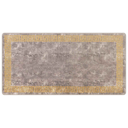 Runner Tappeto MARSA Grigio 100 x 200 cm Poliestere e PVC | homemem39