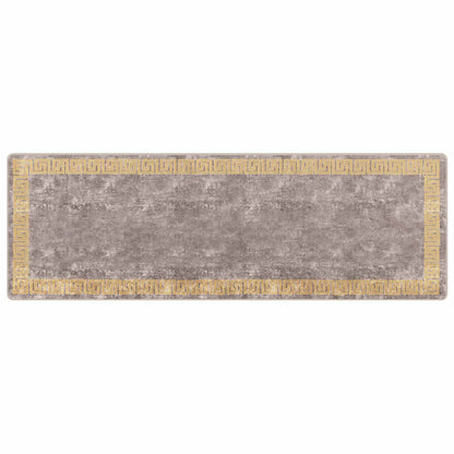 Runner Tappeto MARSA Grigio 100 x 300 cm Poliestere e PVC | homemem39