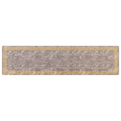 Runner Tappeto MARSA Grigio 100 x 400 cm Poliestere e PVC | homemem39