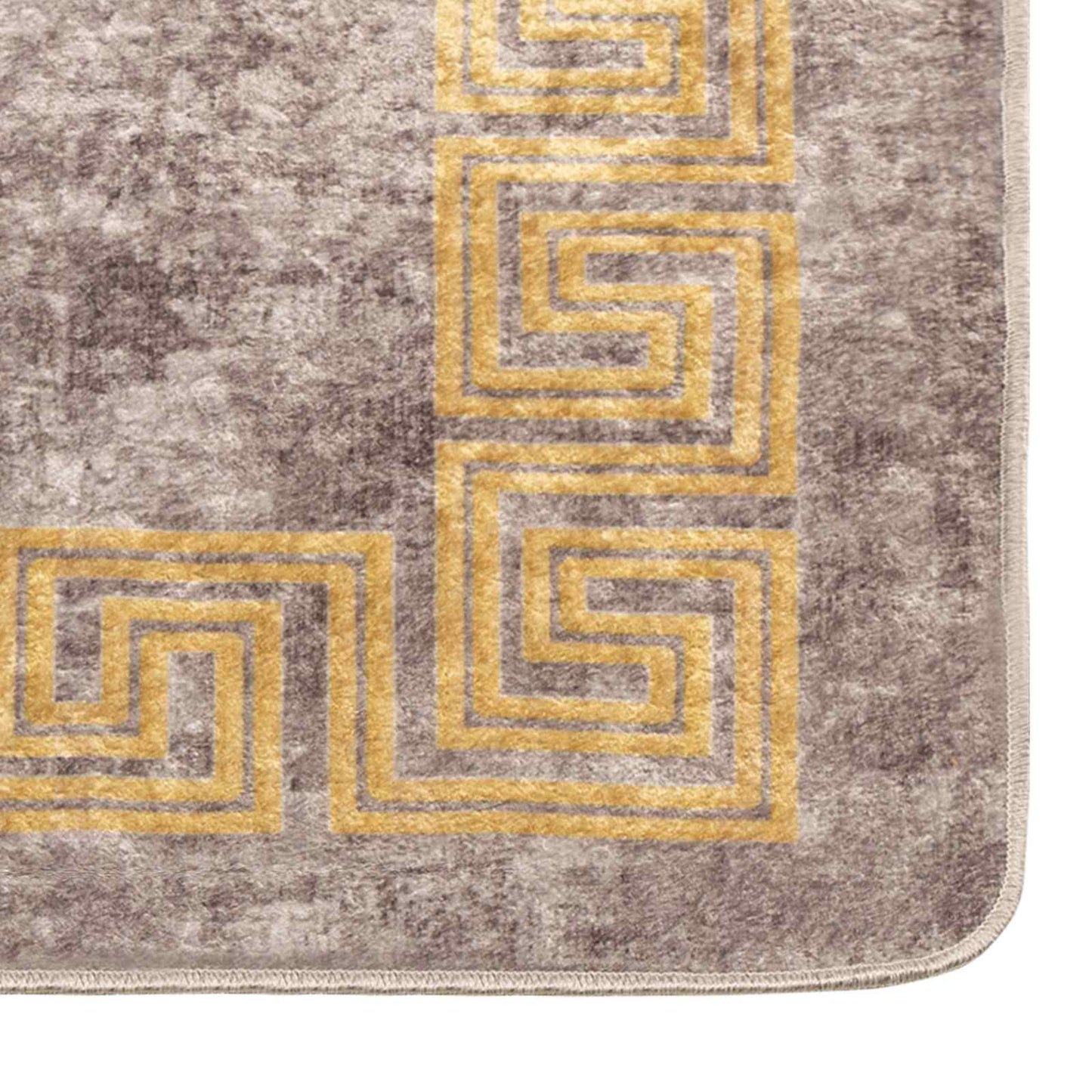 Runner Tappeto MARSA Grigio 100 x 450 cm Poliestere e PVC | homemem39