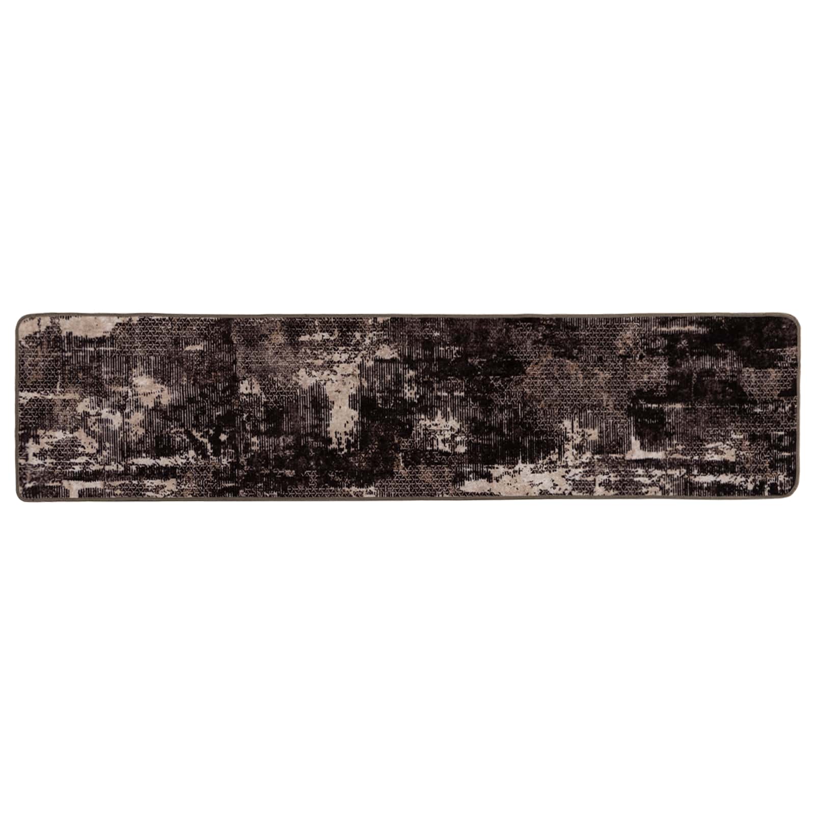 Runner Tappeto MARSA Nero 50 x 100 cm Poliestere e PVC | homemem39