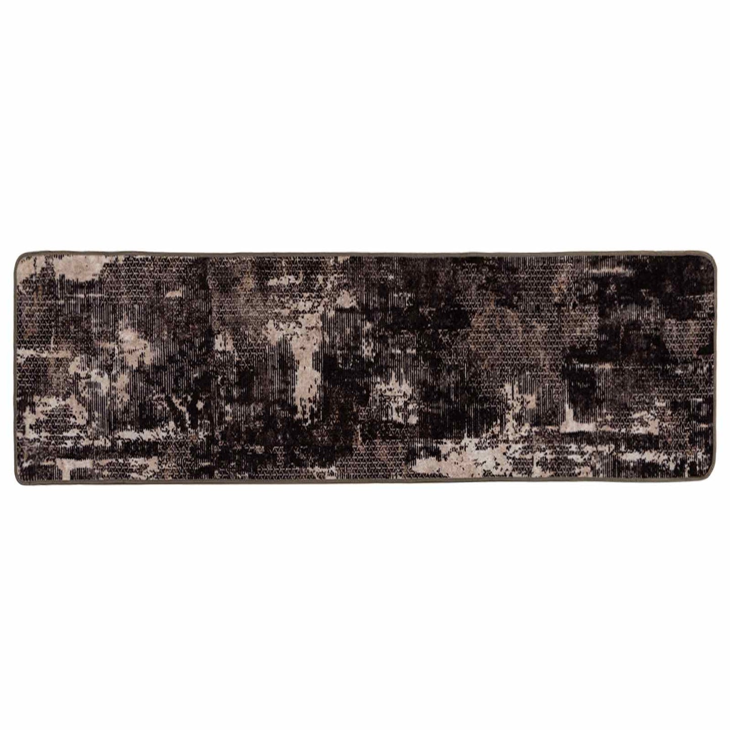 Runner Tappeto MARSA Nero 50 x 150 cm Poliestere e PVC | homemem39