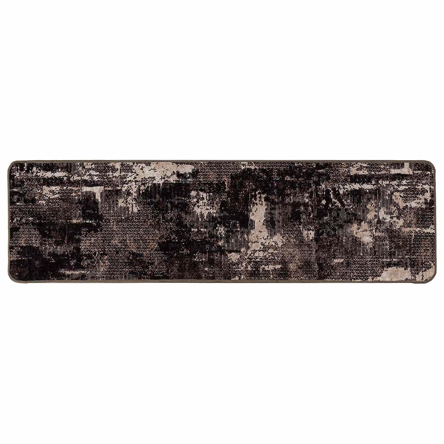 Runner Tappeto MARSA Nero 50 x 200 cm Poliestere e PVC | homemem39