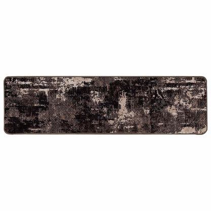 Runner Tappeto MARSA Nero 50 x 200 cm Poliestere e PVC | homemem39