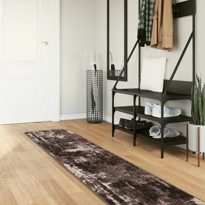 Runner Tappeto MARSA Nero 50 x 400 cm Poliestere e PVC | homemem39