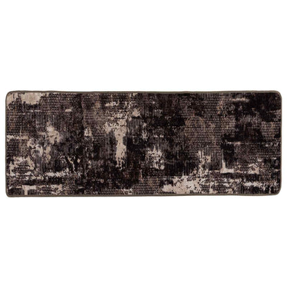 Runner Tappeto MARSA Nero 80 x 200 cm Poliestere e PVC | homemem39
