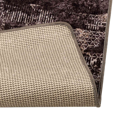Runner Tappeto MARSA Nero 80 x 350 cm Poliestere e PVC | homemem39