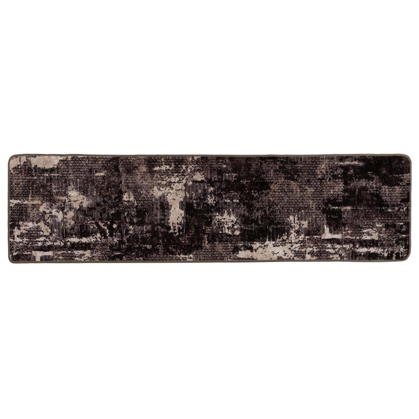 Runner Tappeto MARSA Nero 80 x 350 cm Poliestere e PVC | homemem39