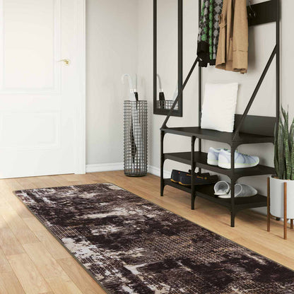 Runner Tappeto MARSA Nero 80 x 400 cm Poliestere e PVC | homemem39