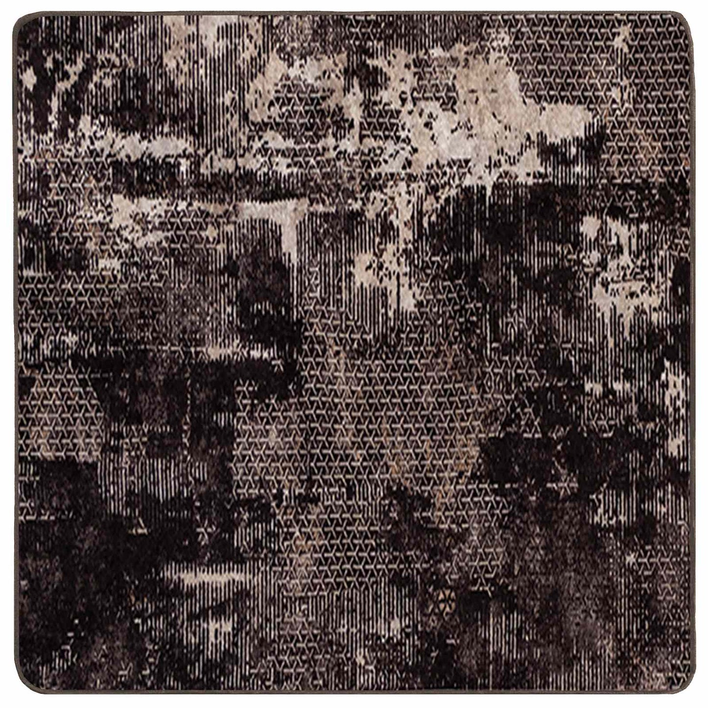 Runner Tappeto MARSA Nero 100 x 100 cm Poliestere e PVC | homemem39