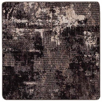 Runner Tappeto MARSA Nero 100 x 100 cm Poliestere e PVC | homemem39