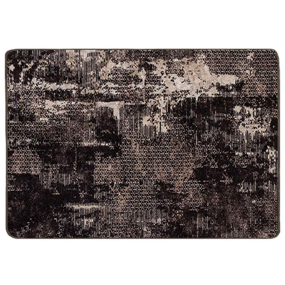 Runner Tappeto MARSA Nero 100 x 150 cm Poliestere e PVC | homemem39