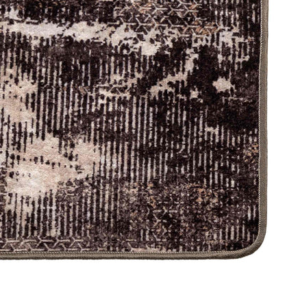 Runner Tappeto MARSA Nero 100 x 300 cm Poliestere e PVC | homemem39