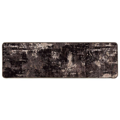 Runner Tappeto MARSA Nero 100 x 450 cm Poliestere e PVC | homemem39
