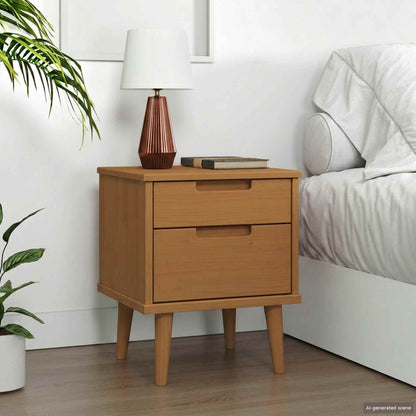 Armadio da Notte con cassetto Caramello 40 x 35 x 48 cm | homemem39