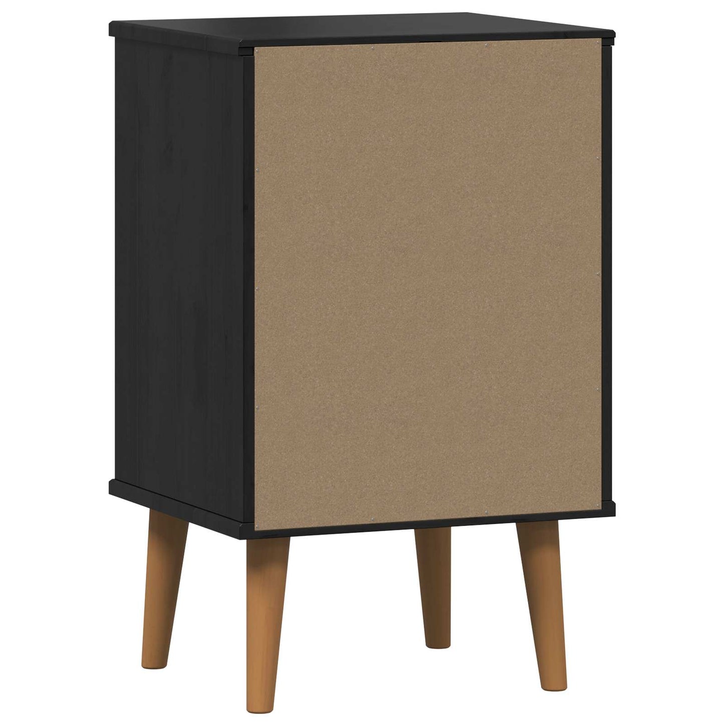 Armadio da Notte Nero 40 x 35 x 65 cm Legno di pino massiccio | homemem39