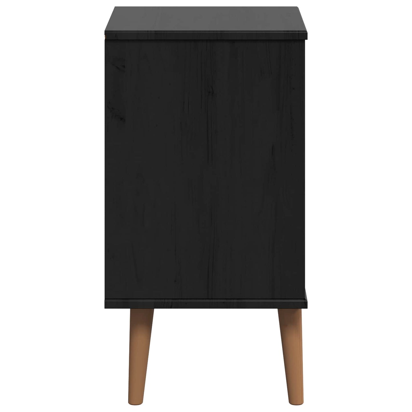 Armadio da Notte Nero 40 x 35 x 65 cm Legno di pino massiccio | homemem39