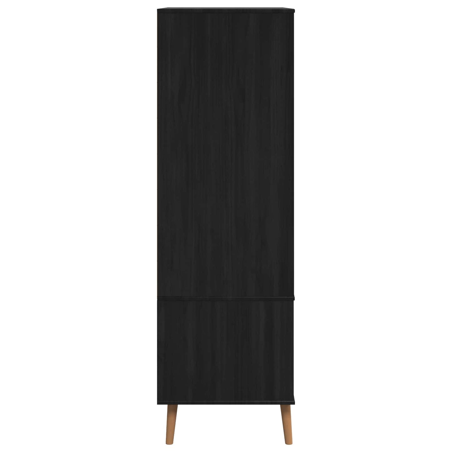Guardaroba MOLDE Nero 90 x 55 x 175 cm Legno Massello di Pino | homemem39