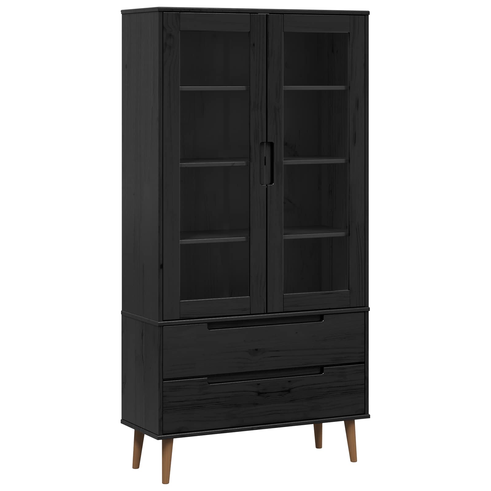 Armadio in Vetro Nero 90 x 35 x 175 cm | homemem39