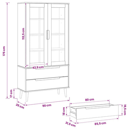 Armadio in Vetro Nero 90 x 35 x 175 cm | homemem39